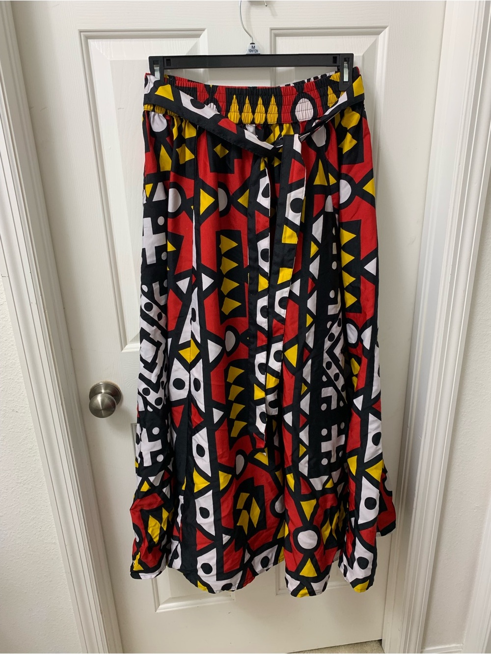 African Print Maxi Skirt with Elastic Waist